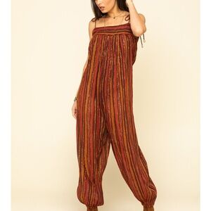 Free People Harem Lurex Jumpsuit